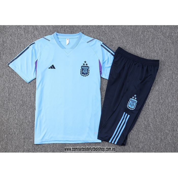 Chandal del Argentina 23-24 Manga Corta Azul - Pantalon Corto
